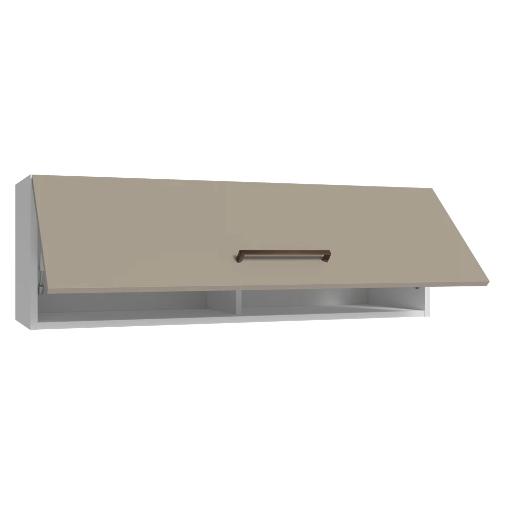 Alacena 100 cm 1 Puerta Rebatible Blanco/Crema Agata Madesa - Image 5