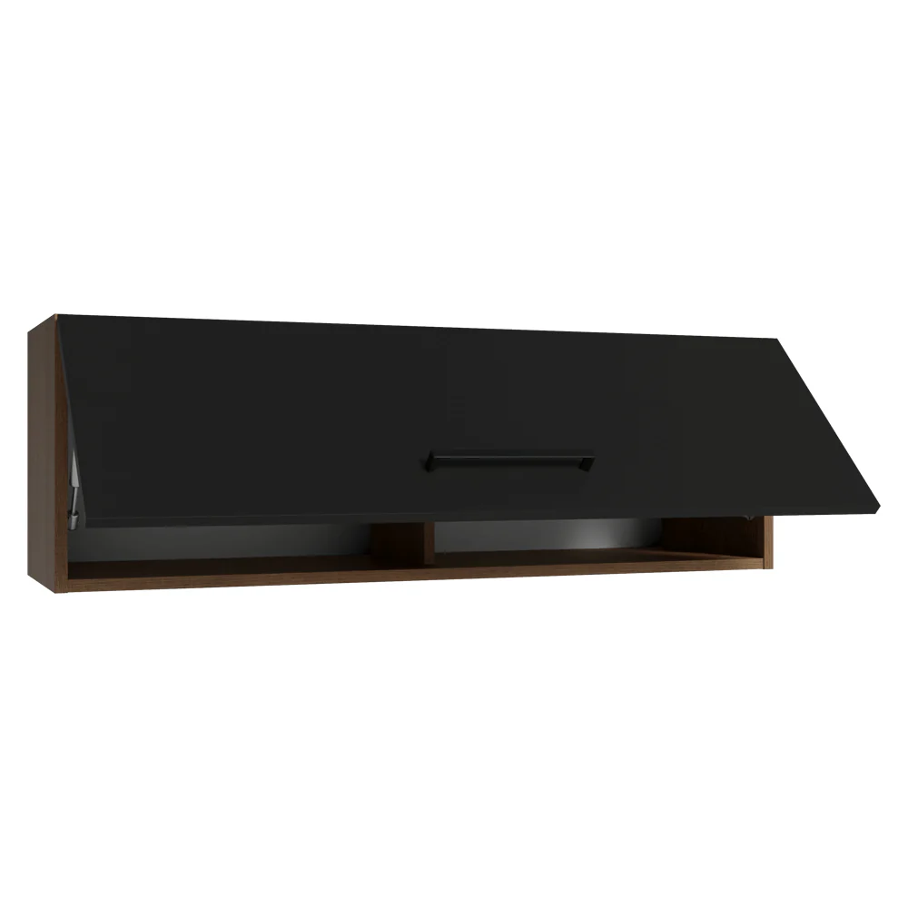 Alacena 100 cm 1 Puerta Rebatible Marrón/Negro Agata Madesa - Image 5