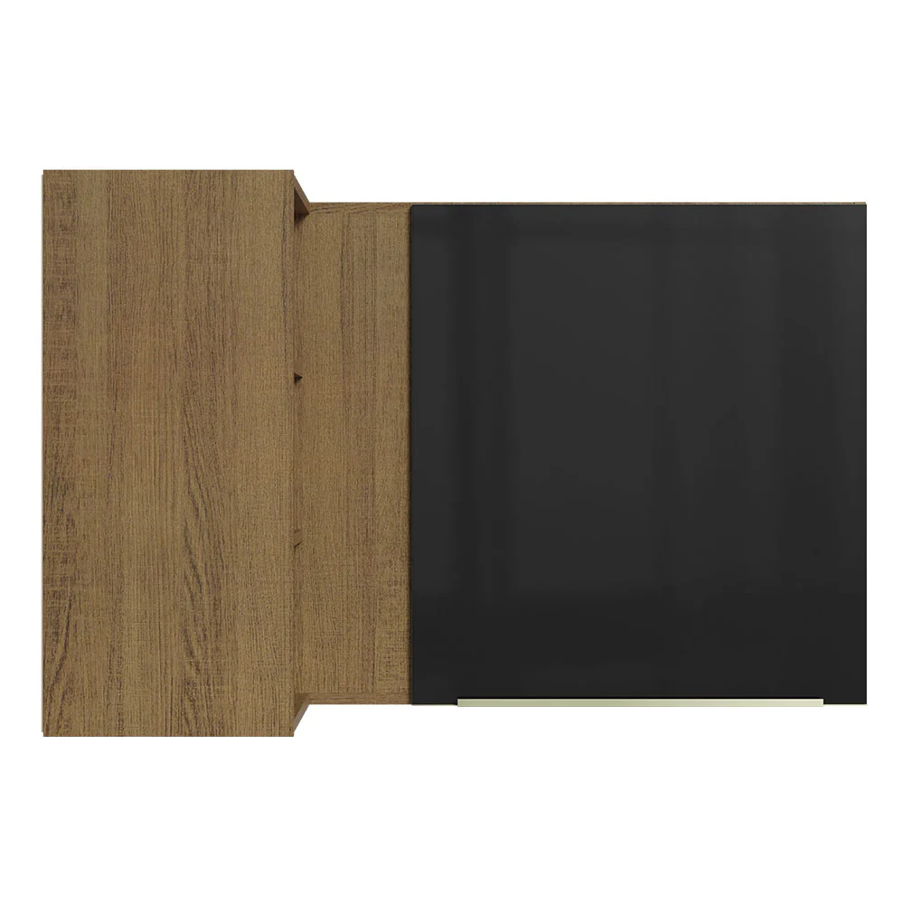 Alacena 102 cm 1 Puerta Lux Marrón/Negro - Image 3