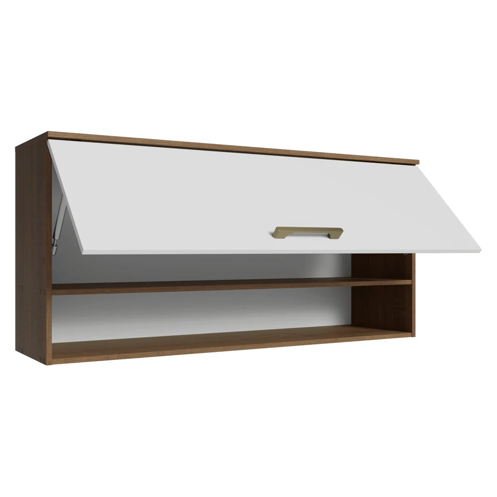 Alacena 105 cm 1 Puerta Rebatible Marrón/Blanco Lille Madesa - Image 10