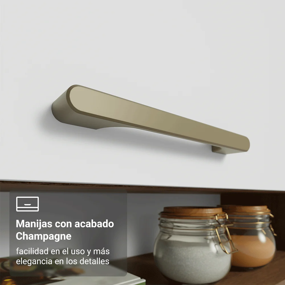 Alacena 105 cm 1 Puerta Rebatible Marrón/Blanco Lille Madesa - Image 5