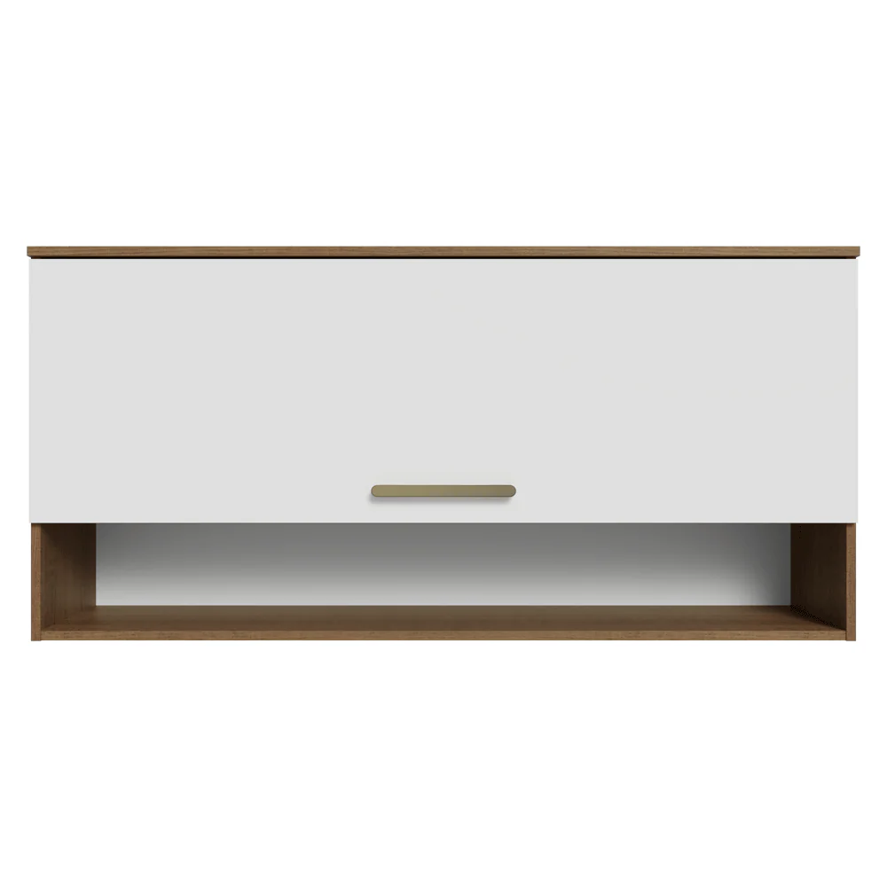 Alacena 105 cm 1 Puerta Rebatible Marrón/Blanco Lille Madesa - Image 8