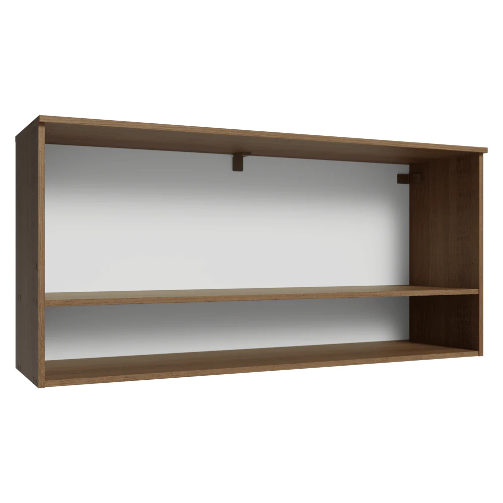 Alacena 105 cm 1 Puerta Rebatible Marrón/Blanco Lille Madesa - Image 9