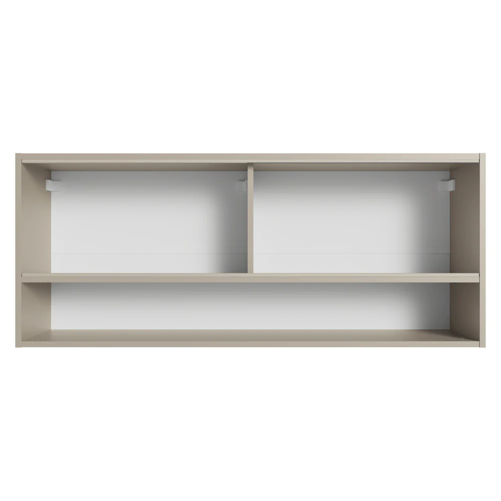 Alacena para Cocina 120 cm 2 Puertas Corredizas de Vidrio Reflectivo 1 Nicho Nice Crema - Image 6