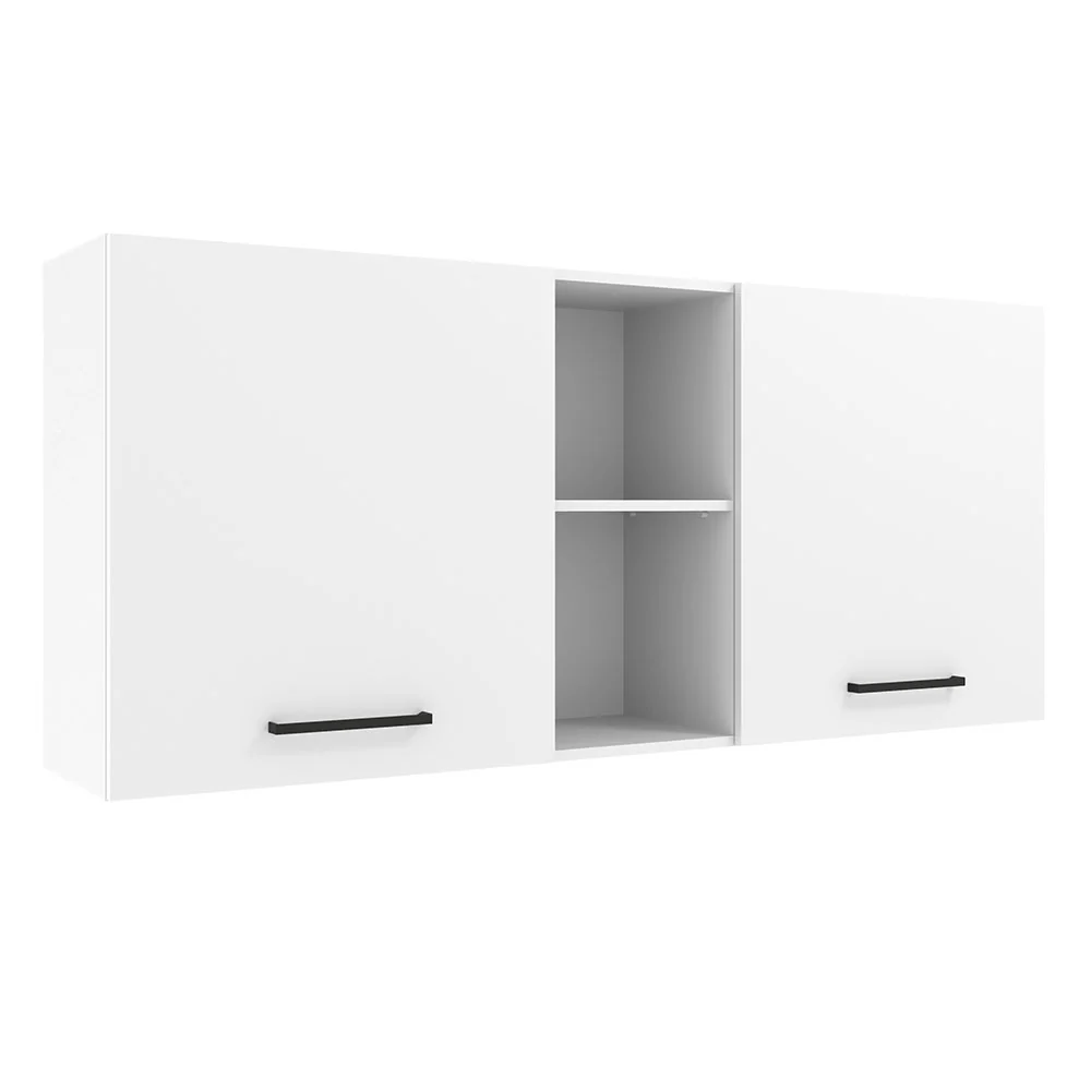 Alacena 150 cm 2 Puertas y 2 Nichos Agata Blanco