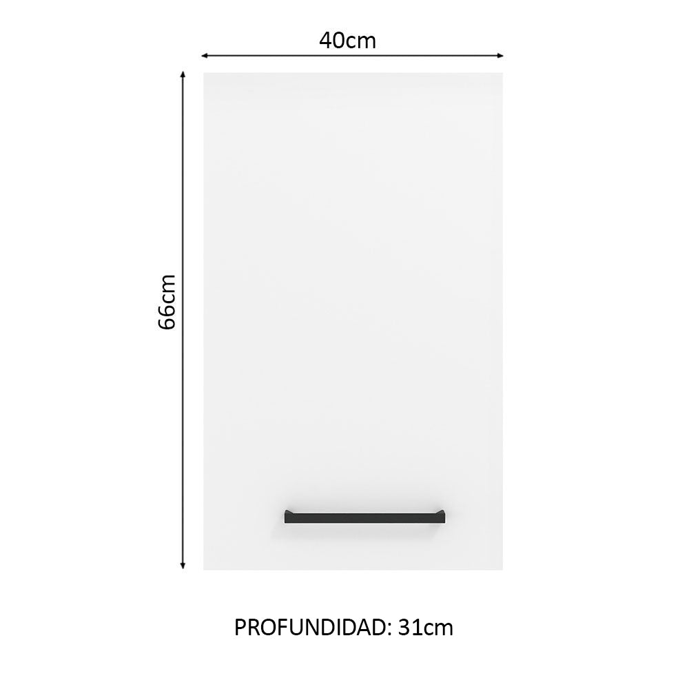 Alacena 40 cm 1 Puerta Agata Blanco - Image 2
