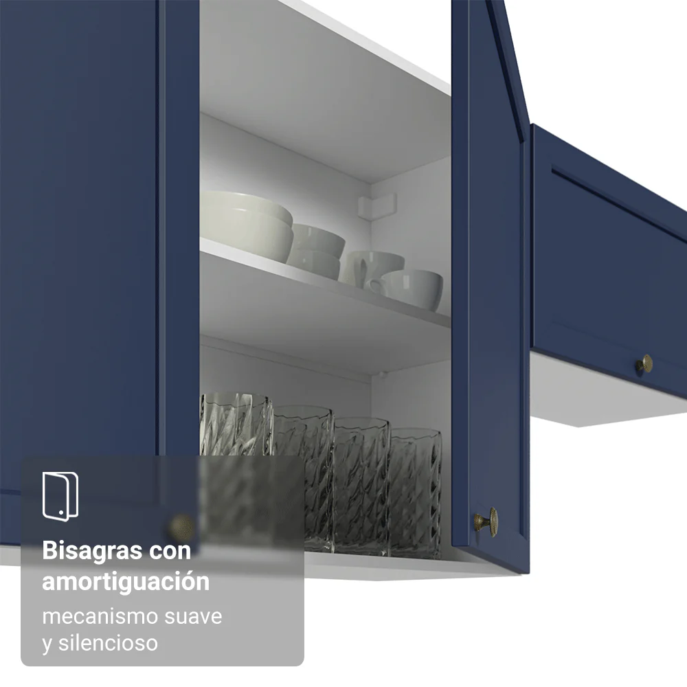 Alacena 40 cm 1 Puerta Blanco/Azul Vik Madesa - Image 8