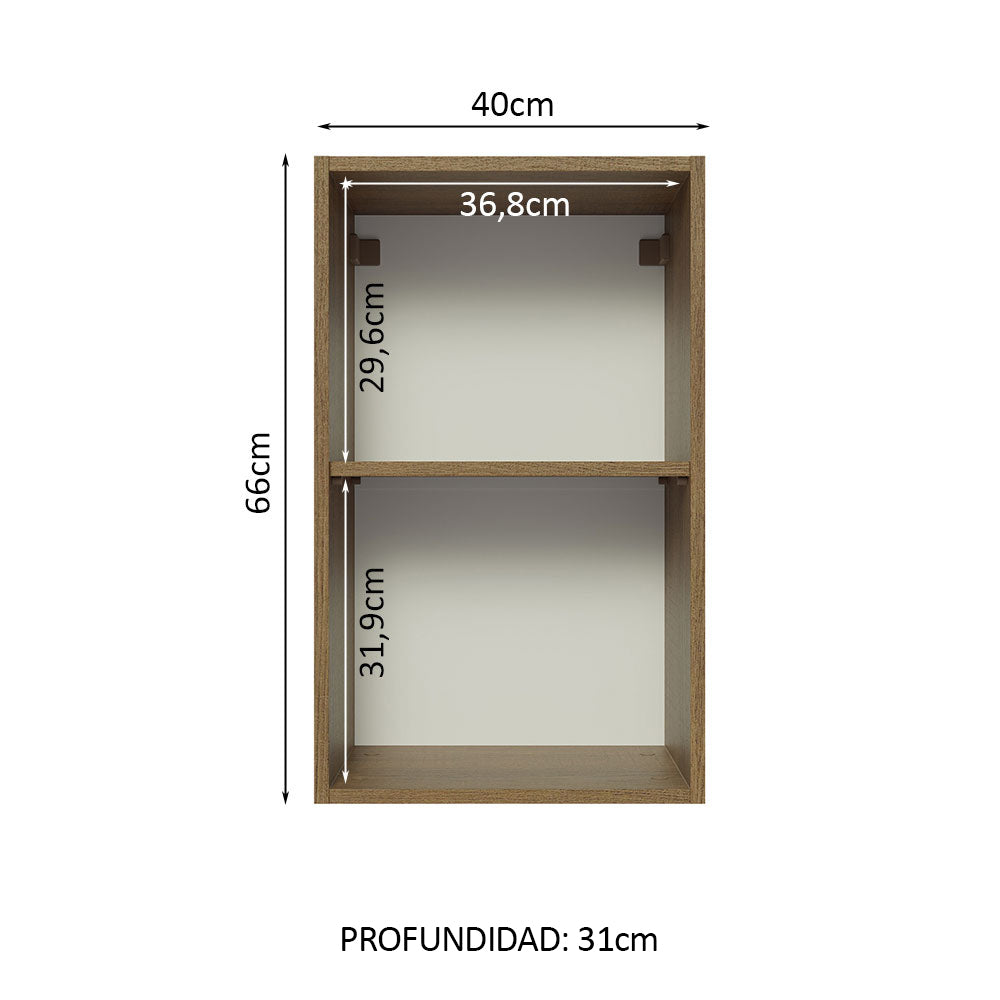 Alacena 40 cm 1 Puerta Glamy Marrón - Image 4