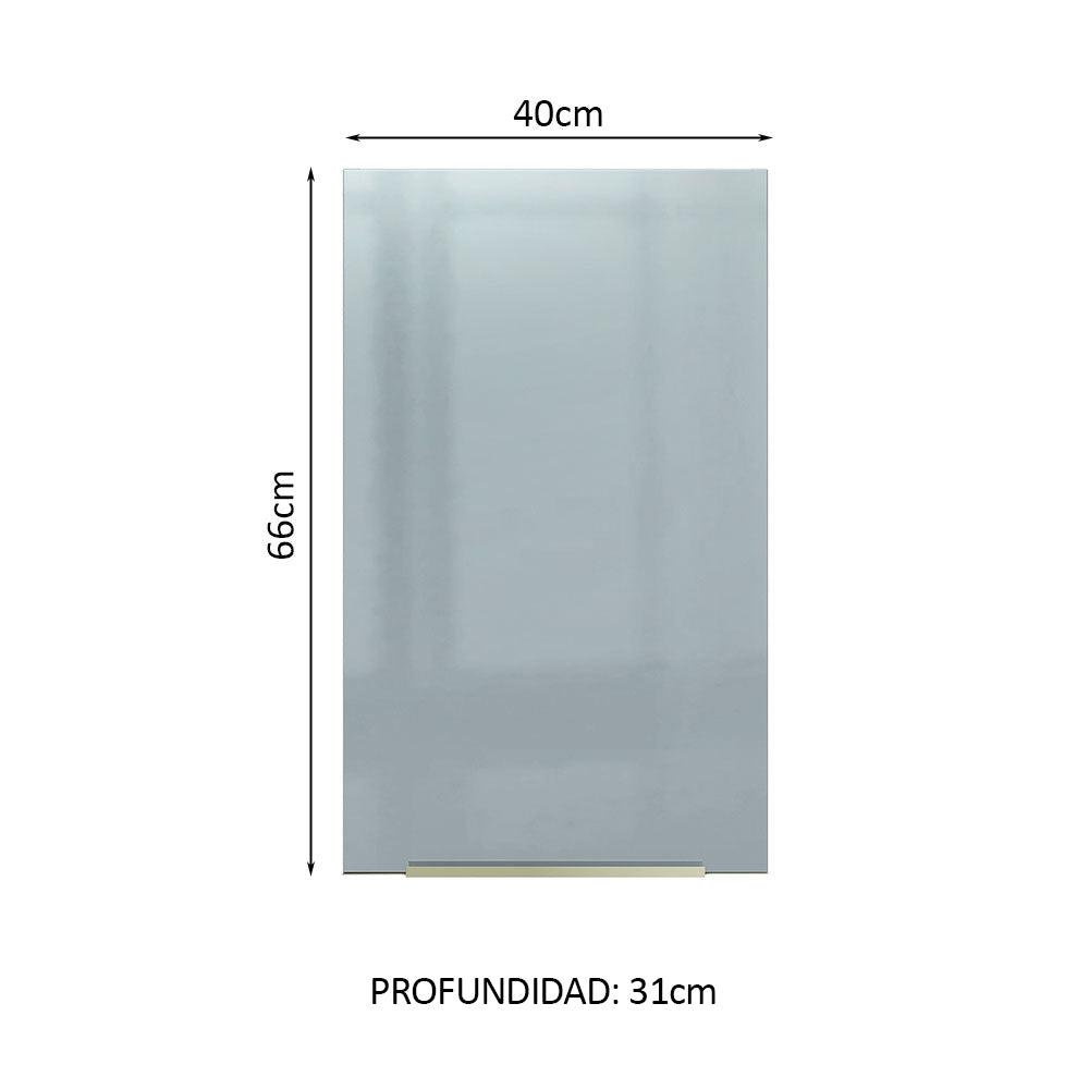 Alacena 40 cm 1 Puerta Lux Blanco/Gris - Image 2