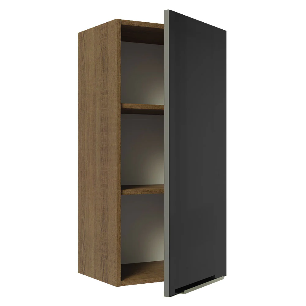 Alacena 40 cm 1 Puerta Lux Marrón/Negro - Image 7