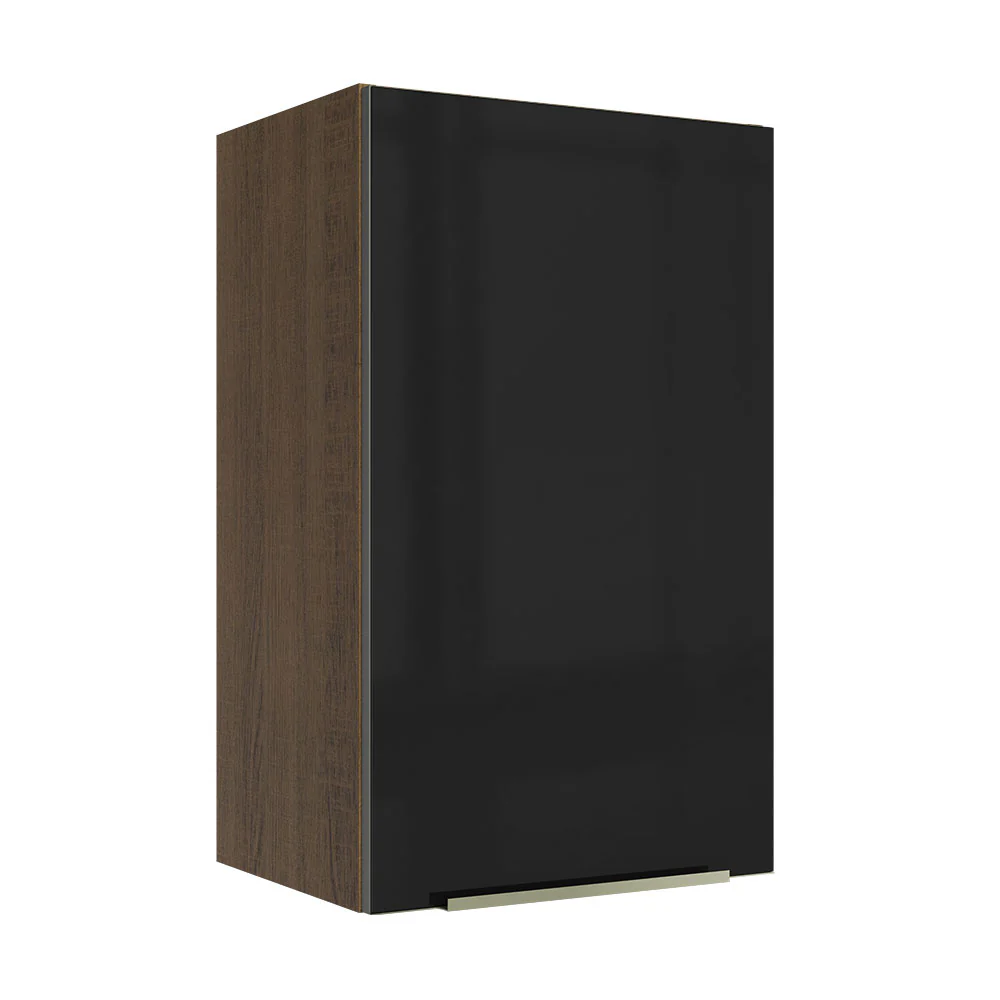 Alacena 40 cm 1 Puerta Lux Marrón/Negro