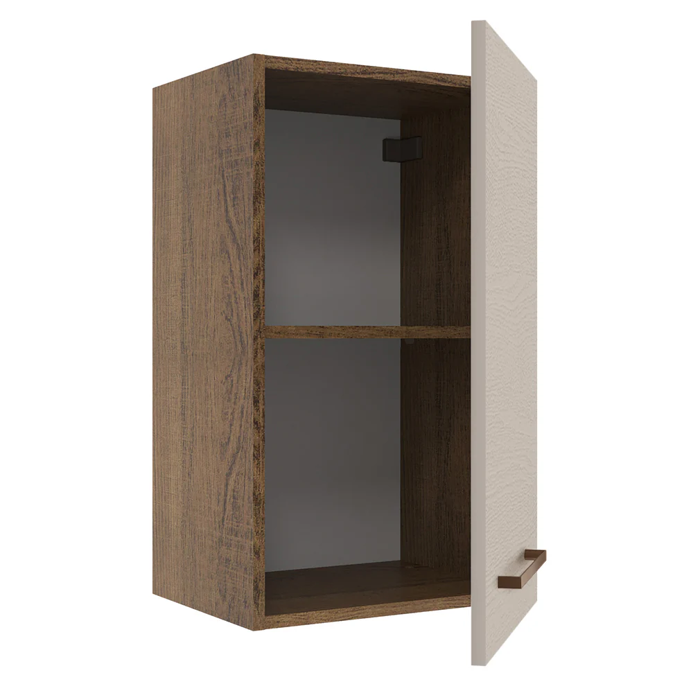 Alacena 40 cm 1 Puerta Marrón/Crema Agata Madesa - Image 4