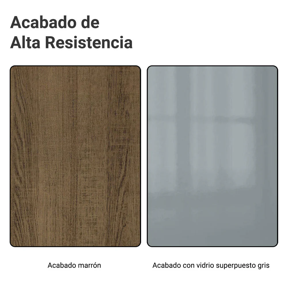 Alacena 50cm 1 Puerta Marrón/Gris Lux Madesa - Image 10