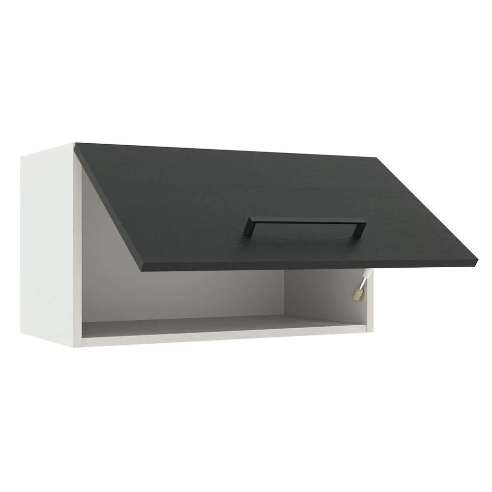Alacena 60 cm 1 Puerta Agata Blanco/Negro - Image 6