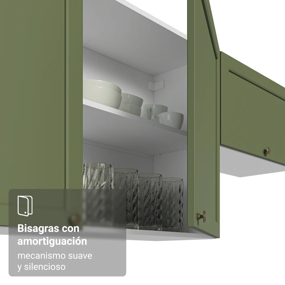 Alacena 60 cm 1 Puerta Blanco/Verde Vik Madesa - Image 8