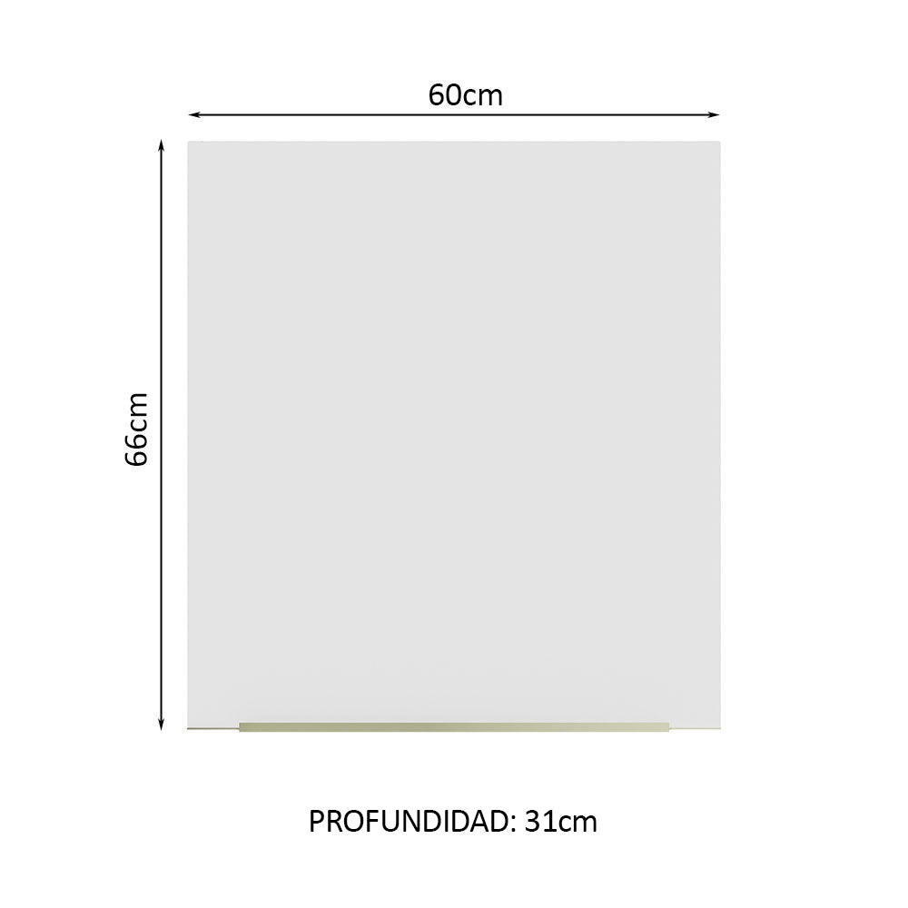 Alacena 60 cm 1 Puerta Lux Blanco/Blanco - Image 2