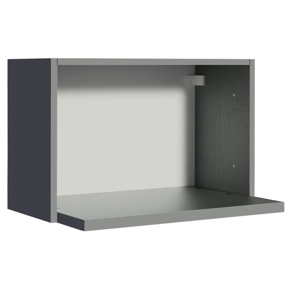 Alacena 60 cm Nicho para Microondas y Horno Nice Gris