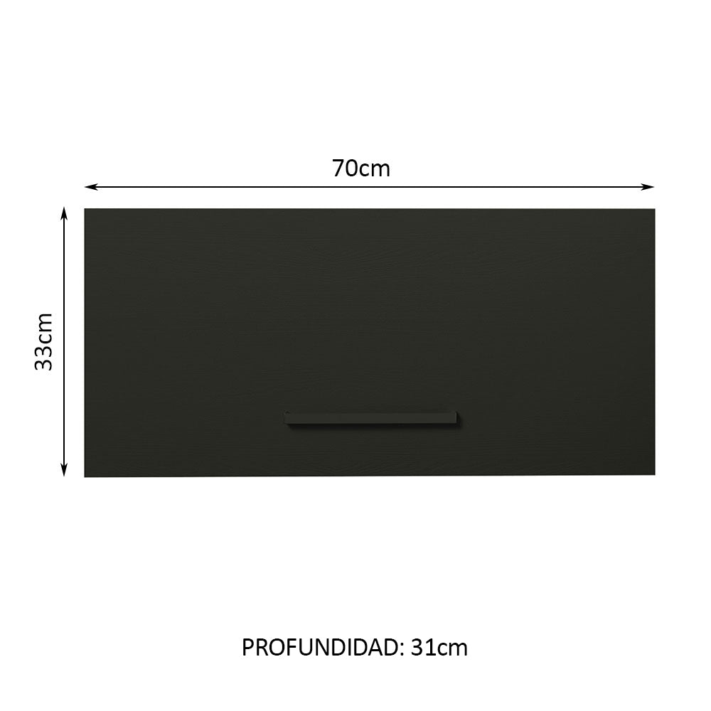 Alacena 70 cm 1 Puerta Agata Blanco/Negro - Image 2