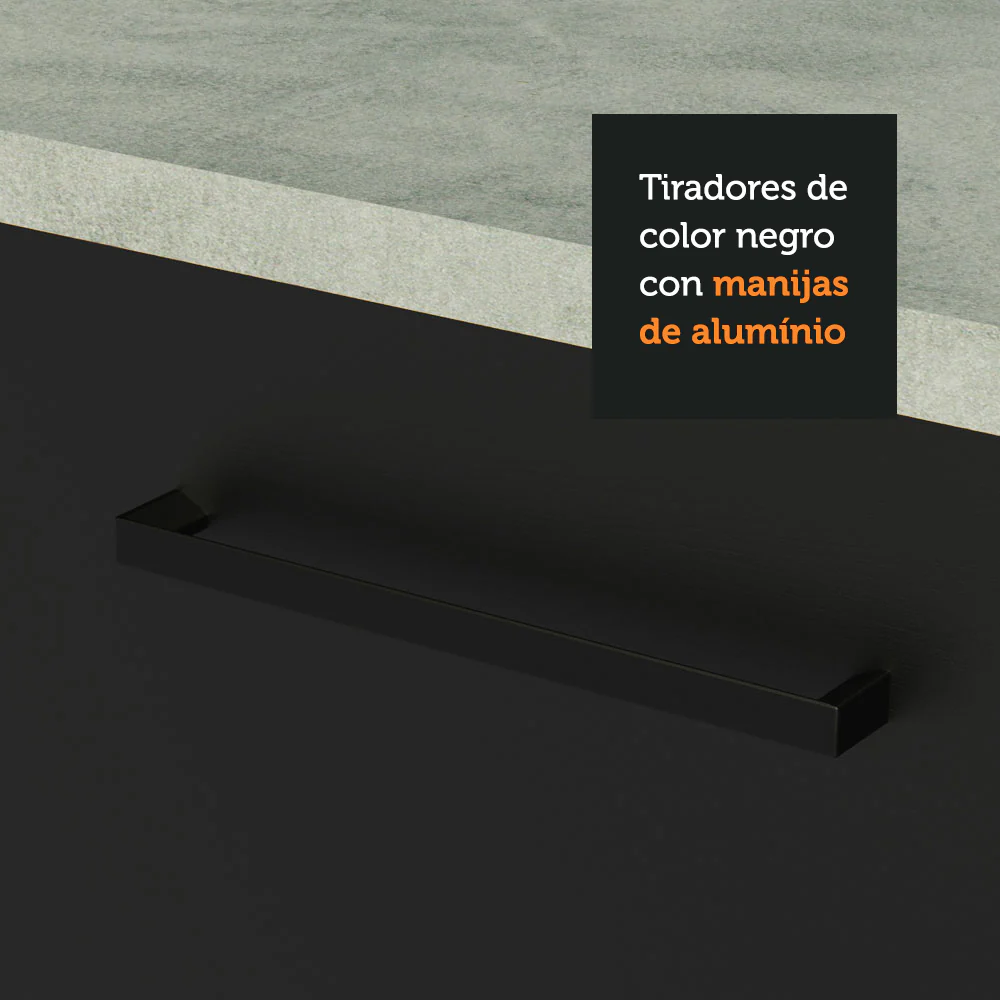 Alacena 70 cm 1 Puerta Agata Blanco/Negro - Image 3