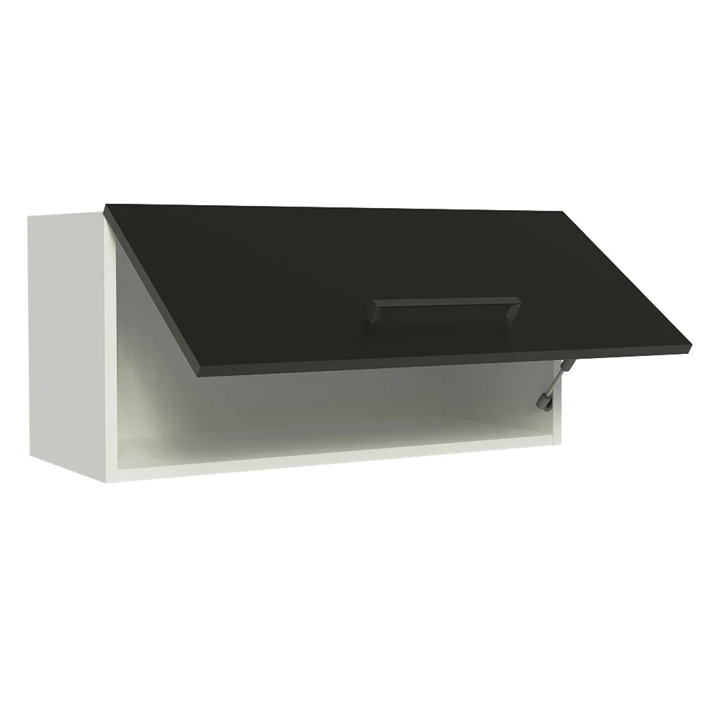 Alacena 70 cm 1 Puerta Agata Blanco/Negro - Image 6