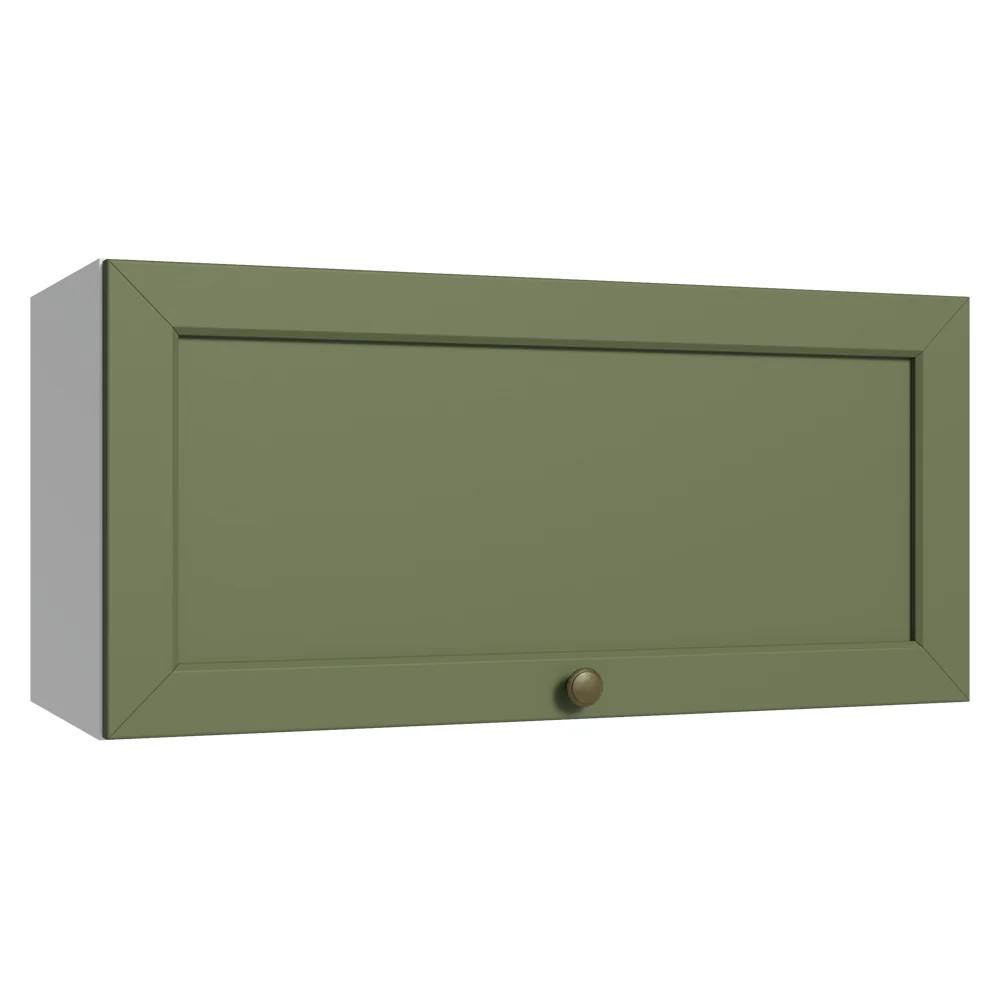 Alacena 70 cm 1 Puerta Puerta Rebatible Blanco/Verde Vik Madesa