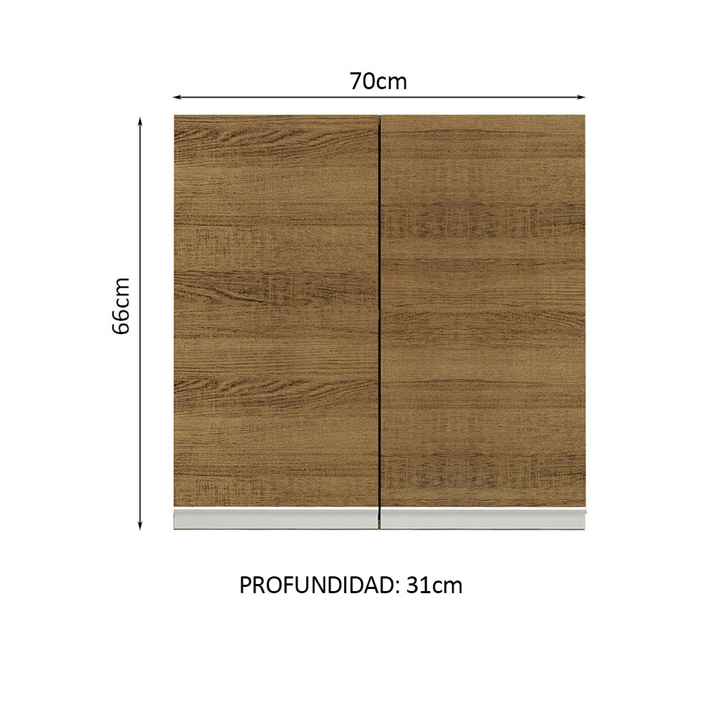 Alacena 70 cm 2 Puertas Marrón Glamy Madesa - Image 2