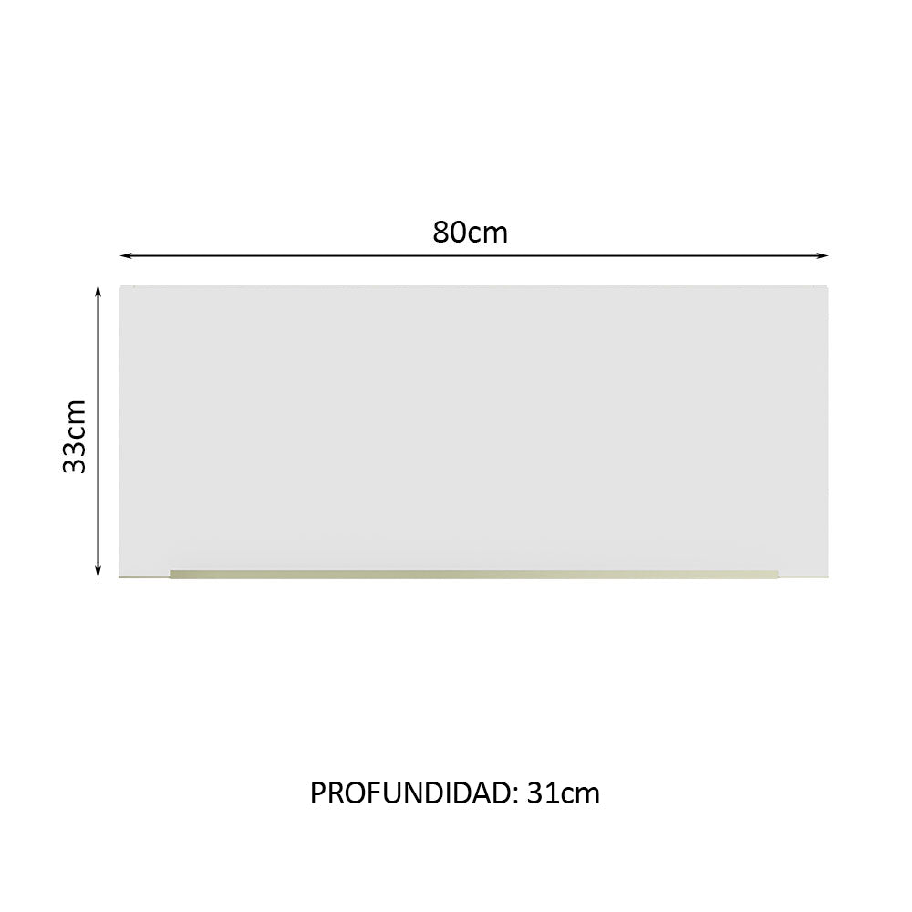Alacena 80 cm 1 Puerta Lux Blanco/Blanco - Image 2