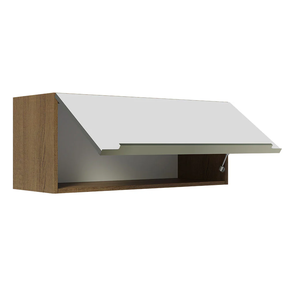 Alacena 80 cm 1 Puerta Lux Marrón/Blanco - Image 6