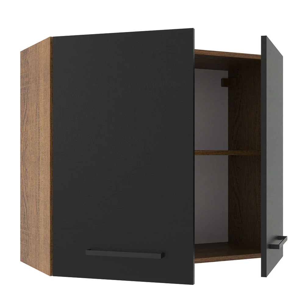 Alacena 80 cm 2 Puertas Agata Marrón/Negro - Image 6