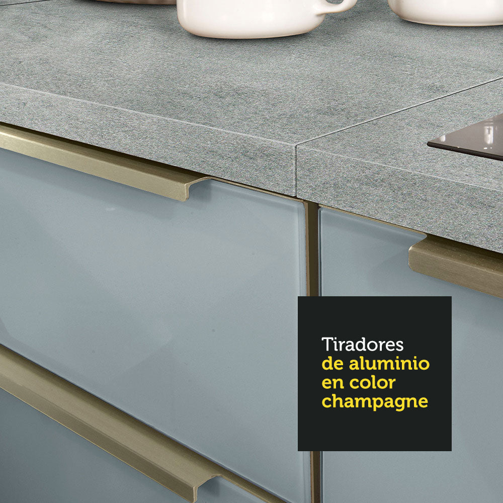 Alacena 80 cm 2 Puertas Lux Blanco/Gris - Image 4