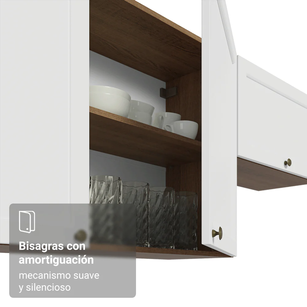 Alacena 80 cm 2 Puertas Marrón/Blanco Vik Madesa - Image 7
