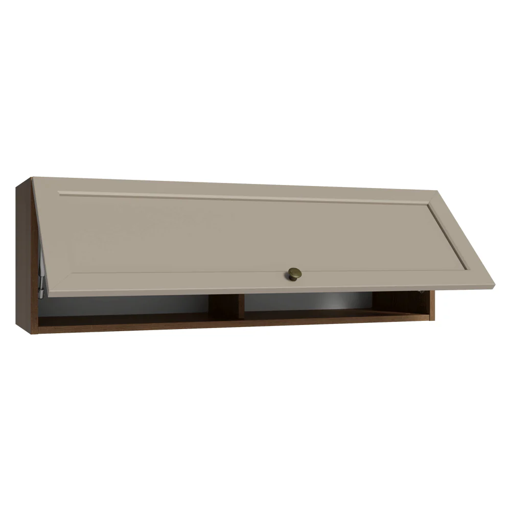 Alacena Cocina 100 cm 1 Pueta Abatible Marrón/Crema Vik Madesa - Image 7