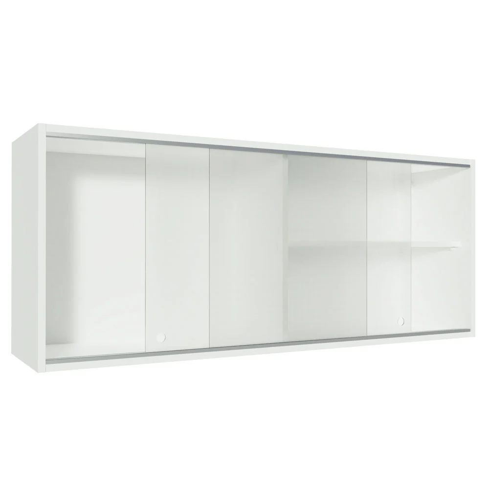 Alacena Cocina 100% MDF 2 Puertas Correderas de Vidrio Blanco Acordes Madesa - Image 4