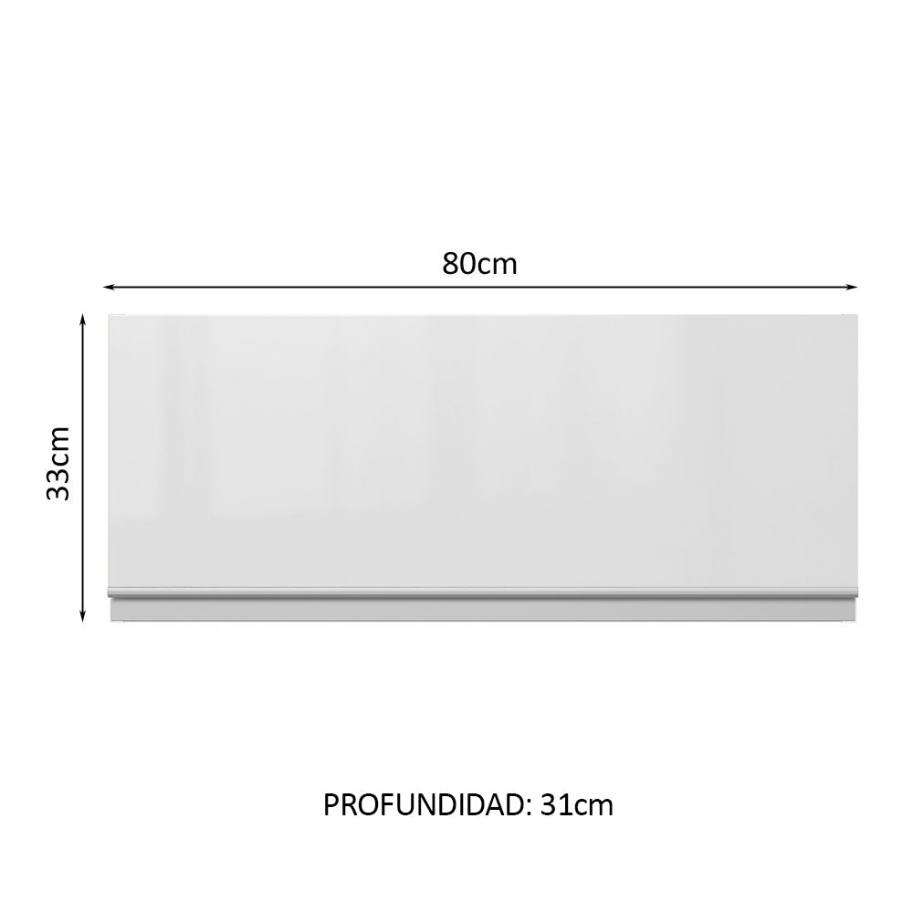 Alacena Cocina 100% MDF 80 cm 1 Puerta Abatible Blanco Brillante Acordes Madesa - Image 2