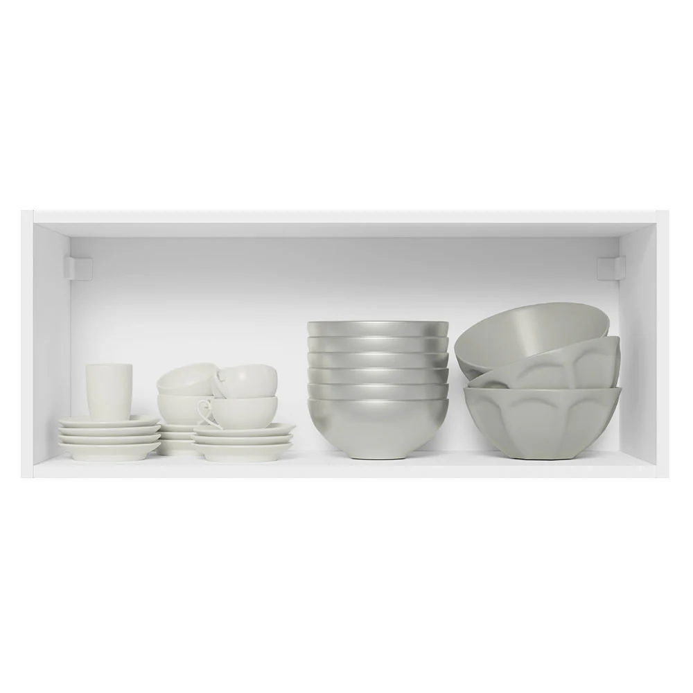 Alacena Cocina 100% MDF 80 cm 1 Puerta Abatible Blanco/Marrón Acordes Madesa - Image 3