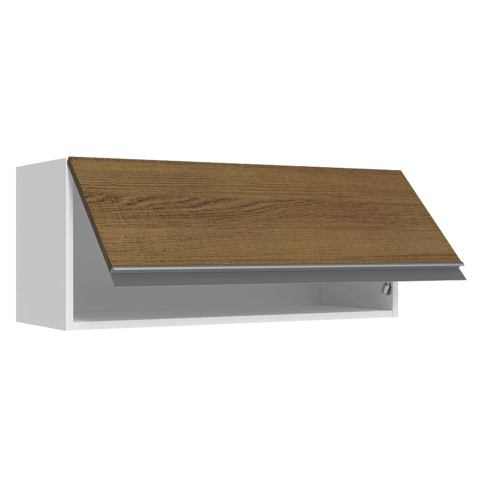 Alacena Cocina 100% MDF 80 cm 1 Puerta Abatible Blanco/Marrón Acordes Madesa - Image 4