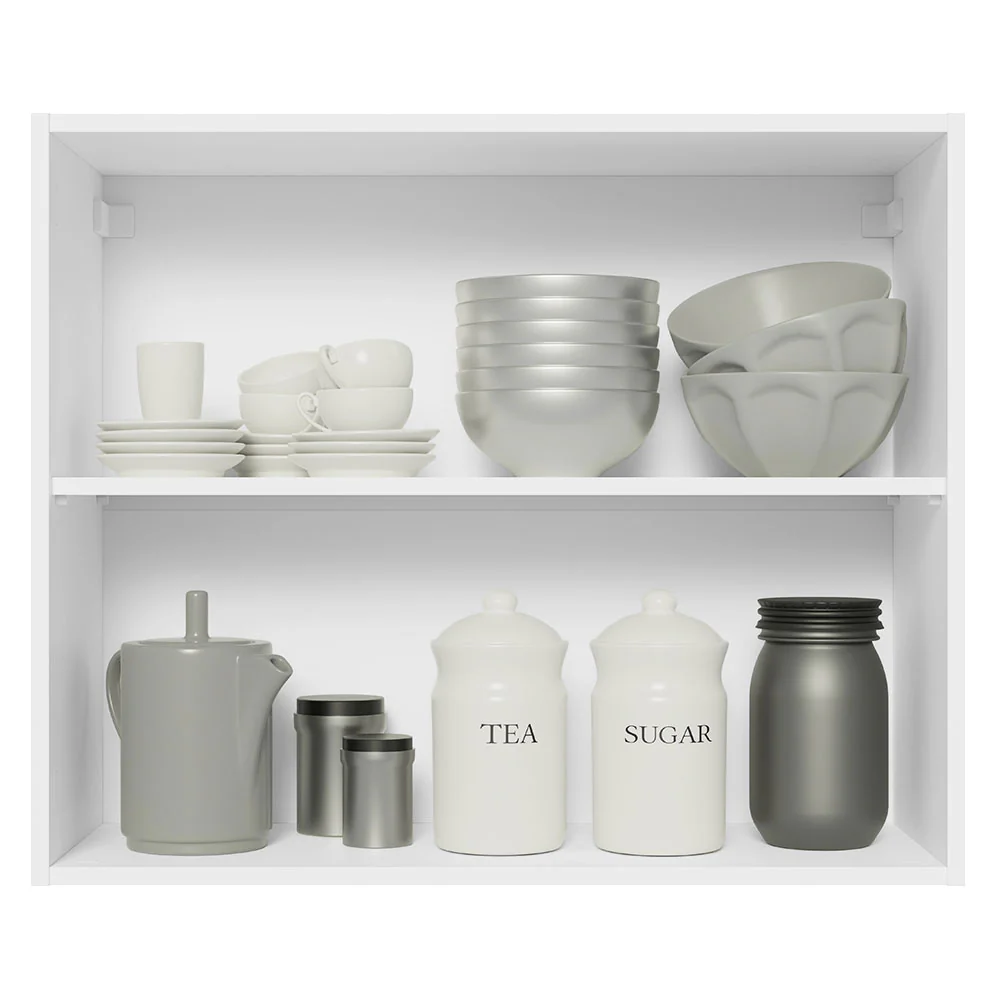 Alacena Cocina 100% MDF 80 cm 2 Puertas Blanco/Negro Acordes Madesa - Image 3