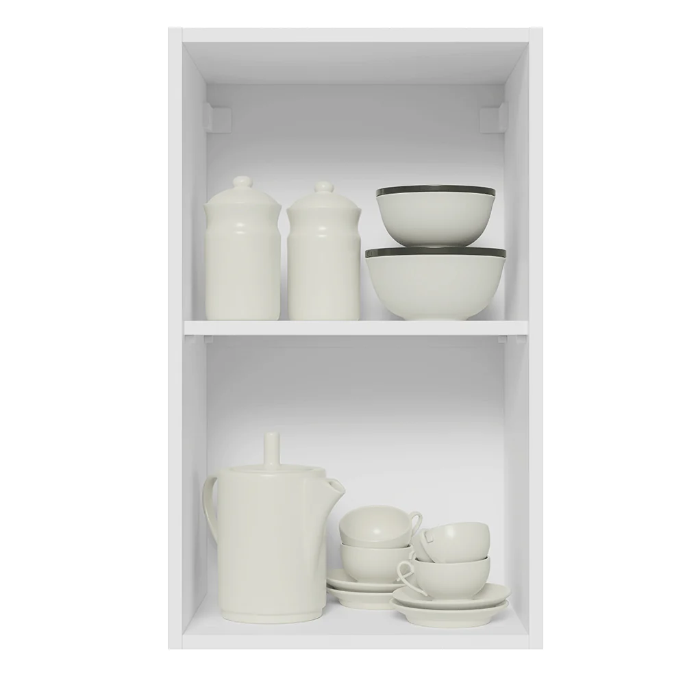 Alacena Cocina 40 cm 1 Puerta Blanco/Blanco Aterciopelado Lux Madesa - Image 4