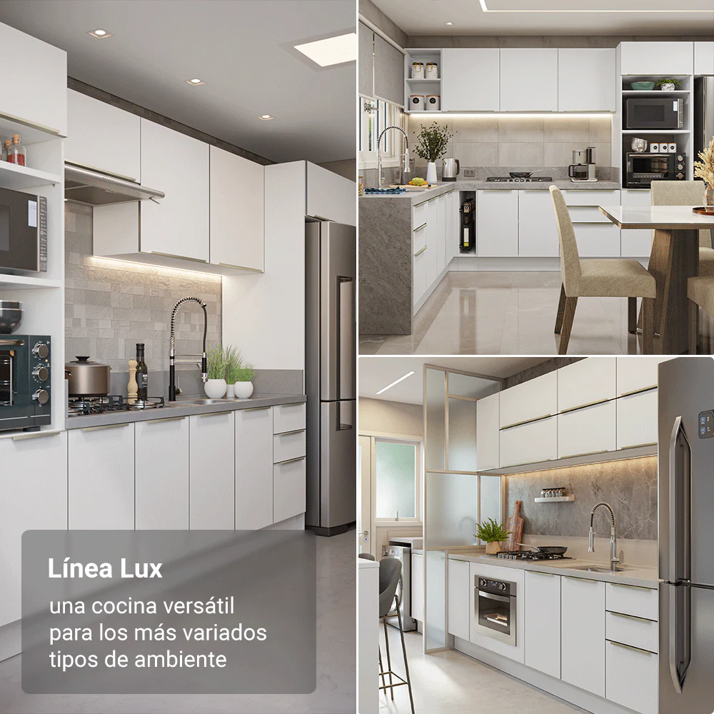 Alacena Cocina 60 cm 1 Puerta Abatible Blanco/Blanco Aterciopelado Lux Madesa - Image 6