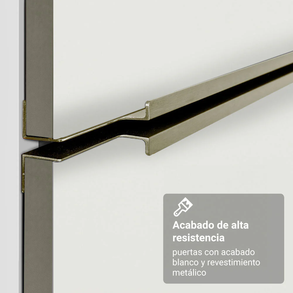 Alacena Cocina 60 cm 1 Puerta Abatible Blanco/Blanco Aterciopelado Lux Madesa - Image 8