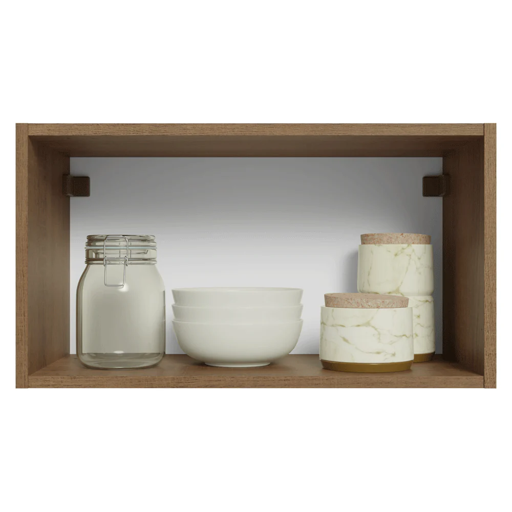 Alacena Cocina 60 cm 1 Pueta Abatible Marrón/Crema Vik Madesa - Image 4