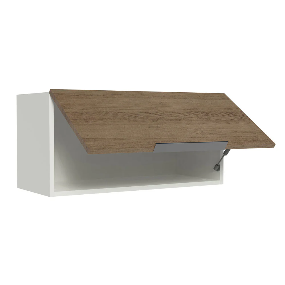 Alacena Cocina 70 cm 1 Puerta Abatible Blanco/Marrón Stella Madesa - Image 5