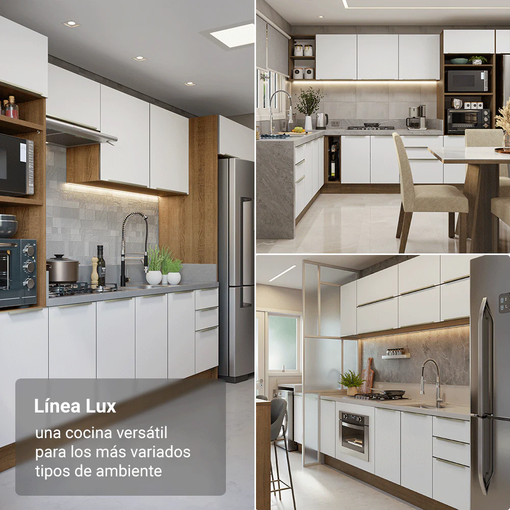 Alacena Cocina 70 cm 2 Puertas Marrón/Blanco Aterciopelado Lux Madesa - Image 6