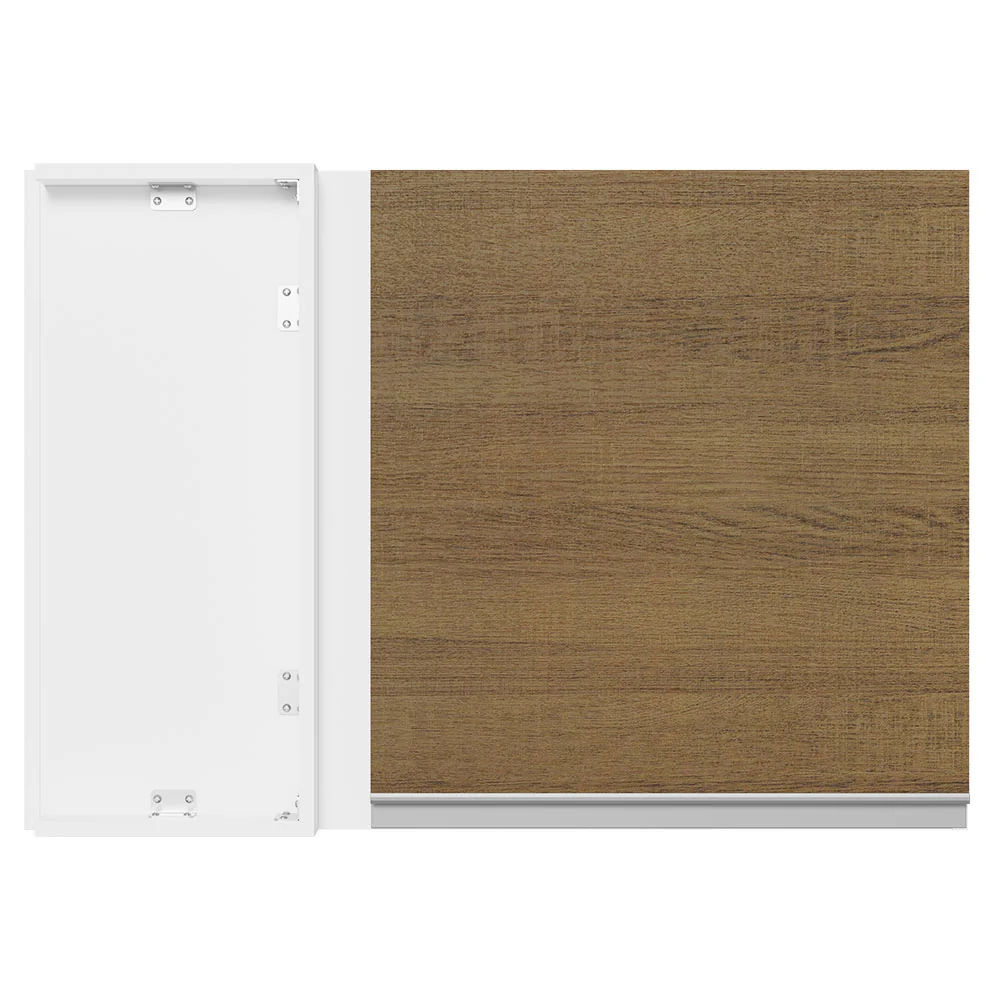 Alacena Cocina Esquinera 100% MDF 1 Puerta Blanco/Marrón Acordes Madesa - Image 5