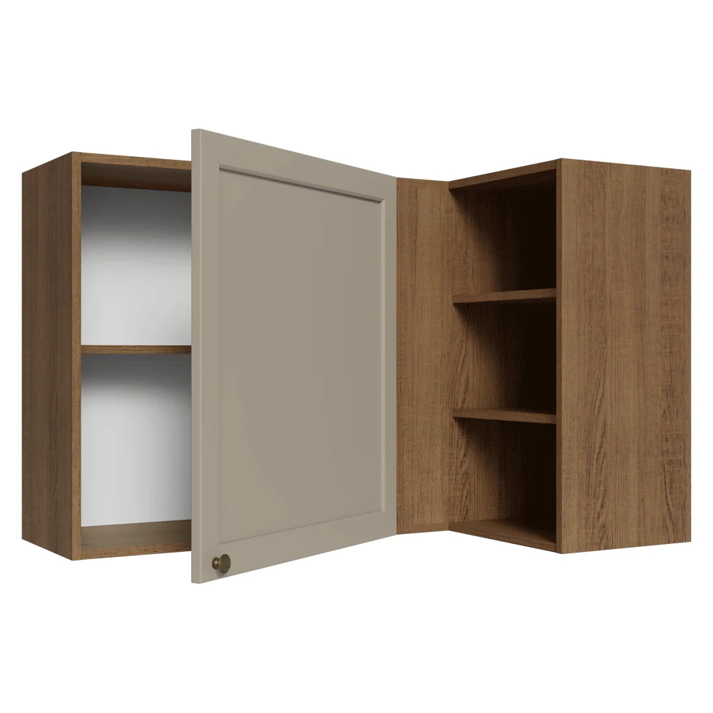 Alacena Cocina Esquinera Para Línea 60 cm de Profundidad Marrón/Crema Vik Madesa - Image 8