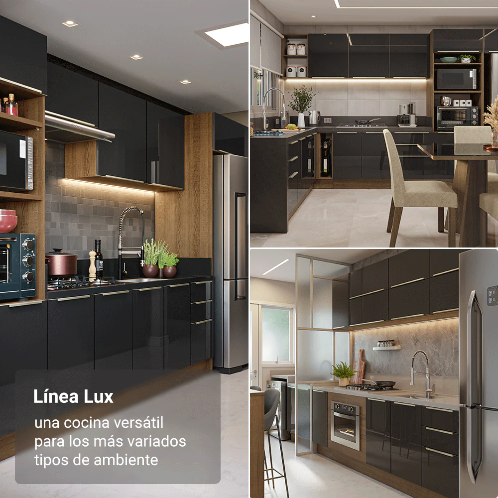 Alacena Esquinera 1 Puerta Marrón/Negro Lux Madesa - Image 6