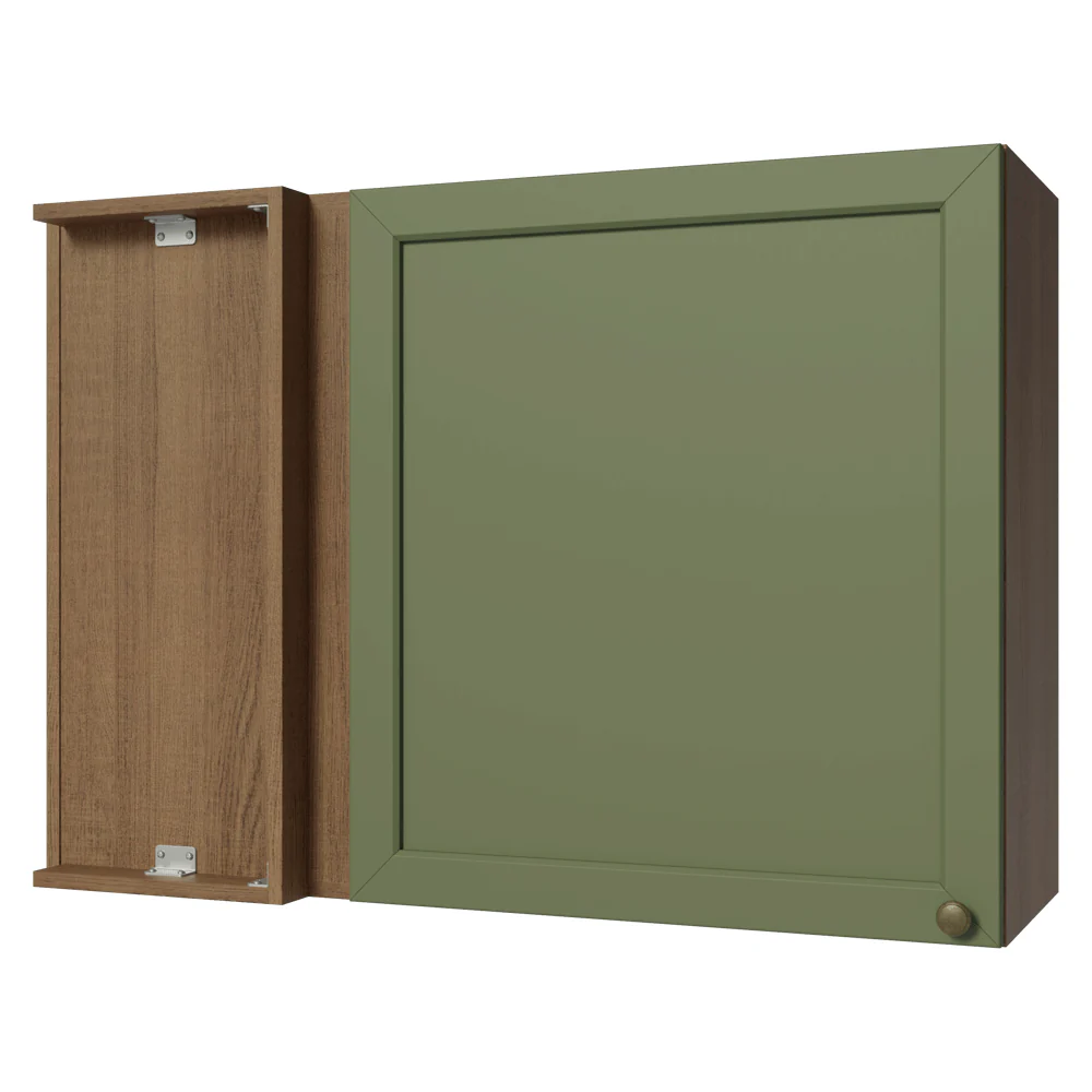 Alacena esquinero 1 Puerta Marrón/Verde Vik Madesa