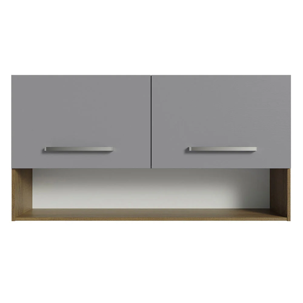 Alacena para Cocina 105cm Marrón/Gris Emilly Madesa - Image 5