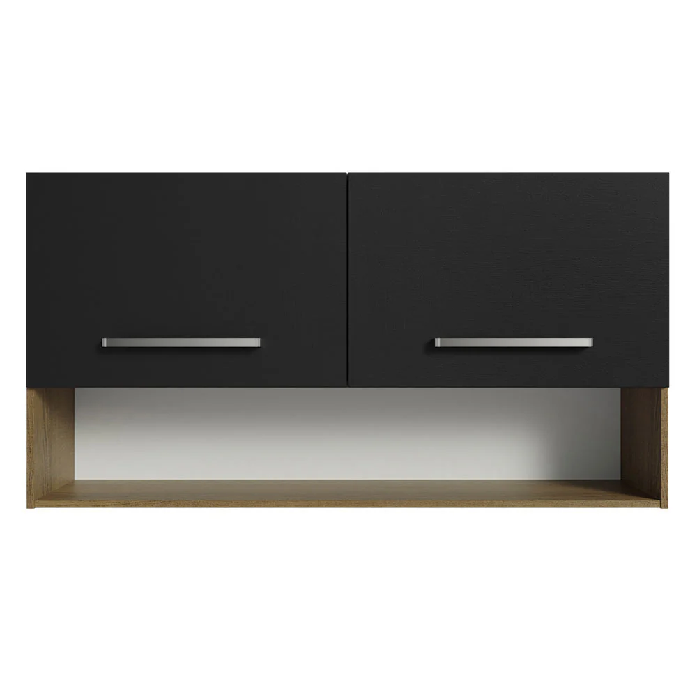 Alacena para Cocina 105cm Marrón/Negro Emilly Madesa - Image 5