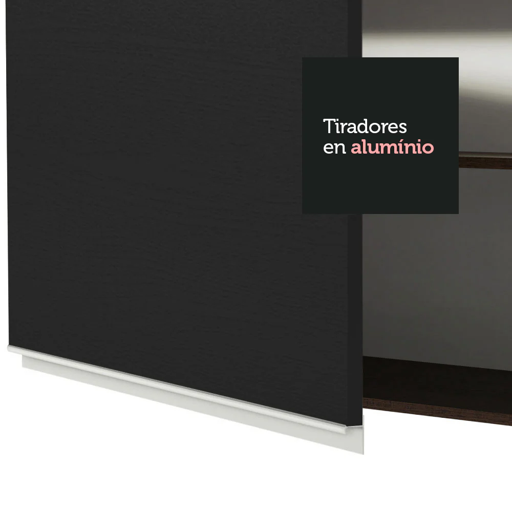 Alacena Gabinete Superior Cocina Madesa Glamy 120cm Marrón/Negro - Image 7